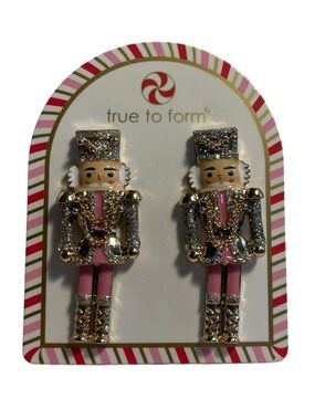 True to Form Pink Nutcracker Earrings - NWT **